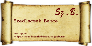 Szedlacsek Bence névjegykártya